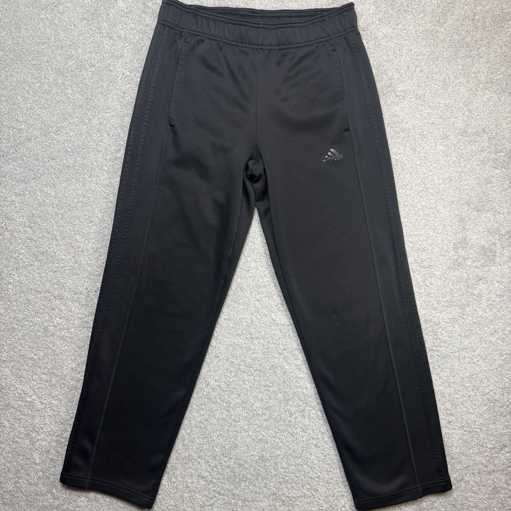 Adidas Climawarm Mens Small Black Fleece Lined Track Pants Athletic Jogger Pants